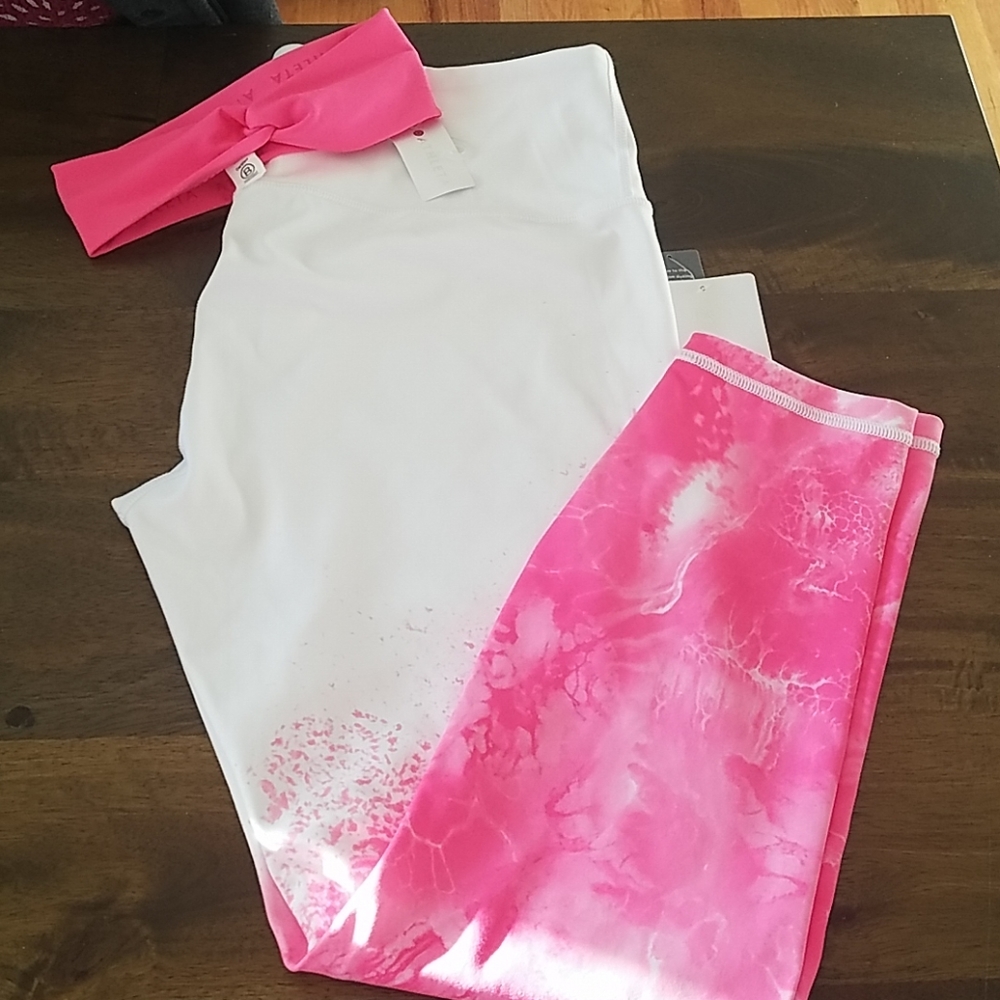 Athleta pants with matching headband